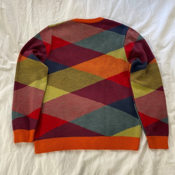 ASOS DESIGN Knitted Ombre Check Sweater Size Small - Picture 3 of 7
